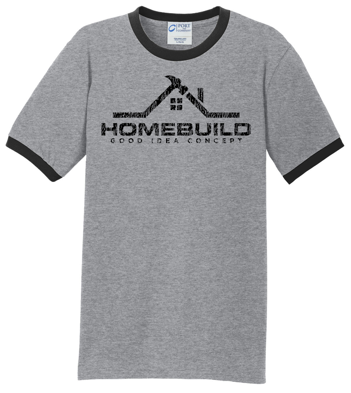 Distressed one-color tee