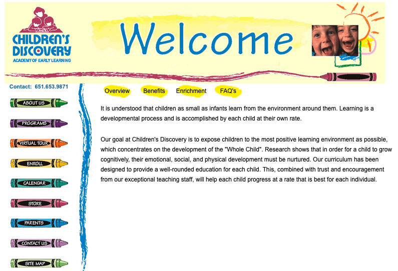Before redesign